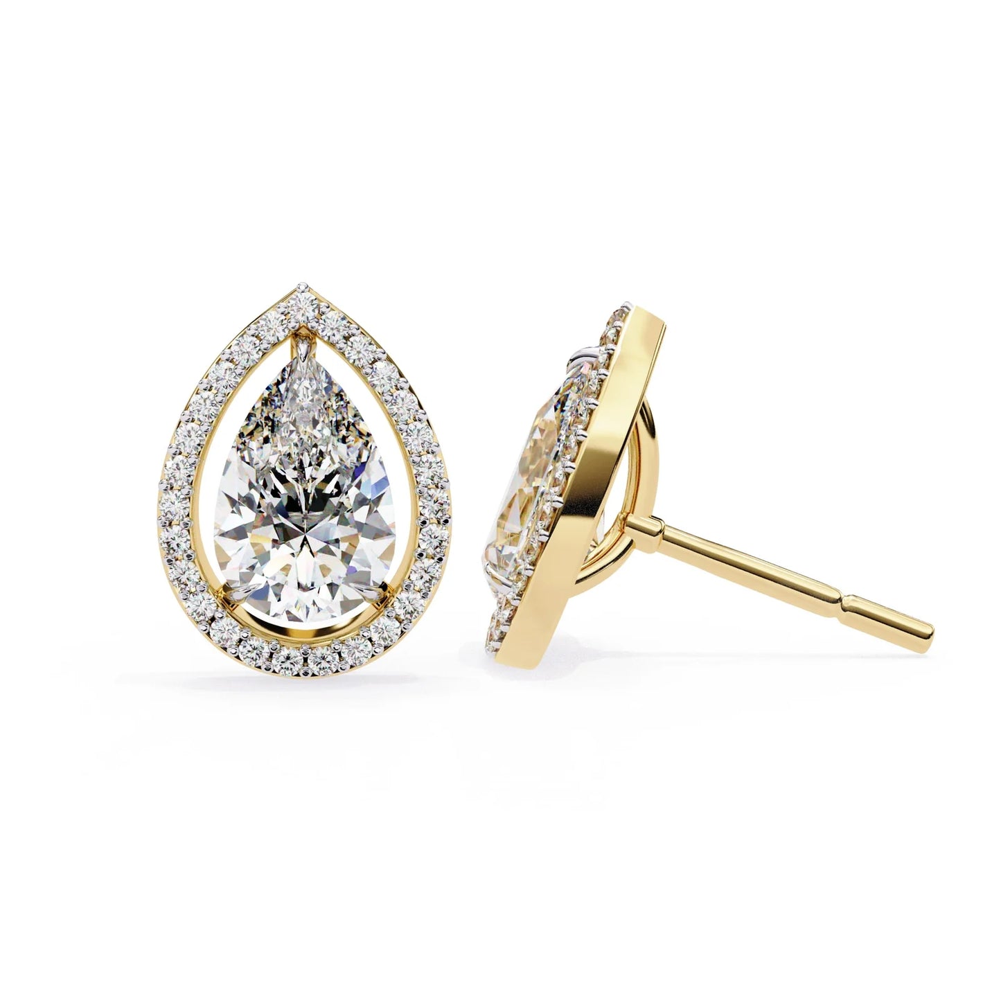 Zesor Poire Halo Studs
