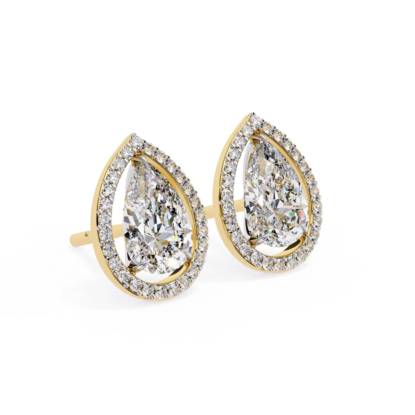 Zesor Poire Halo Studs